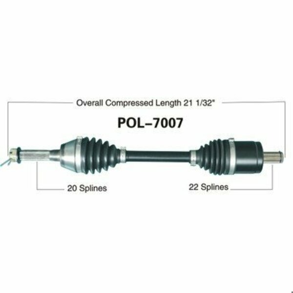 Wide Open OE Replacement CV Axle for POL FRONT SPORTSN450/500/600/7005-6 POL-7007